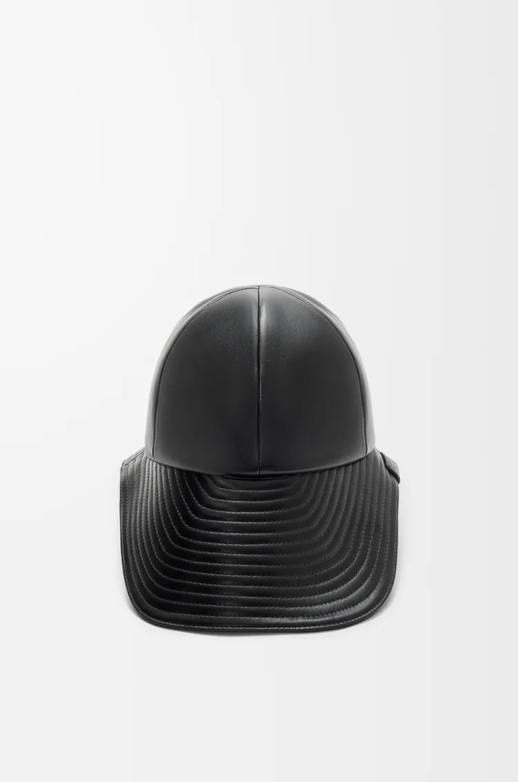 LOEWE Chapeau de randonnée en cuir Noir