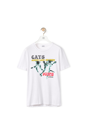 LOEWE Cat print T-shirt in cotton White