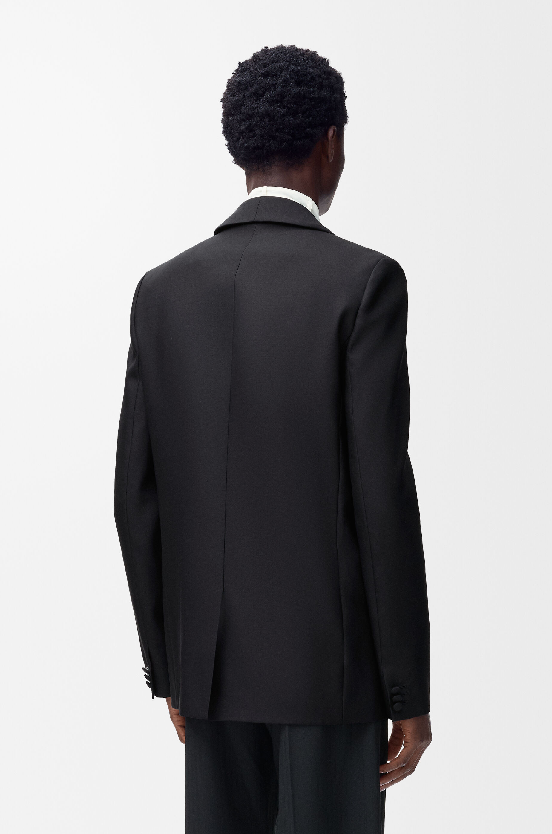 Jacket in wool and silk Black - LOEWE
