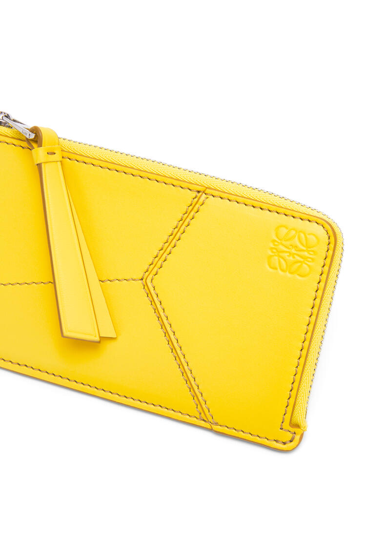 LOEWE Puzzle stitches coin cardholder in smooth calfskin Lemon