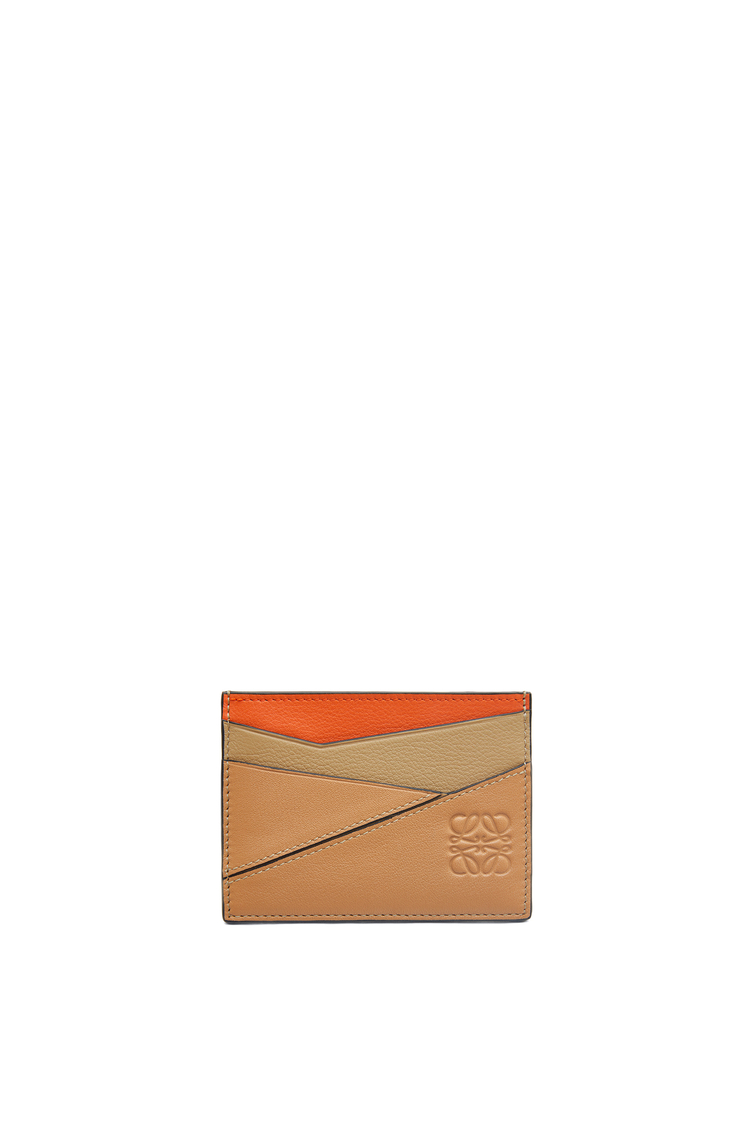LOEWE Puzzle plain cardholder in classic calfskin Warm Desert/Orange