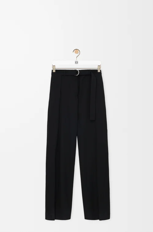LOEWE ベルテッド トラウザーズ（ウール） ブラック