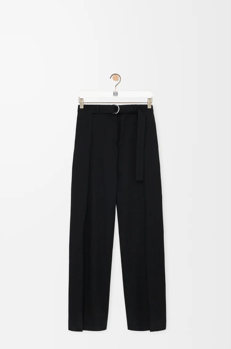LOEWE ベルテッド トラウザーズ（ウール） ブラック