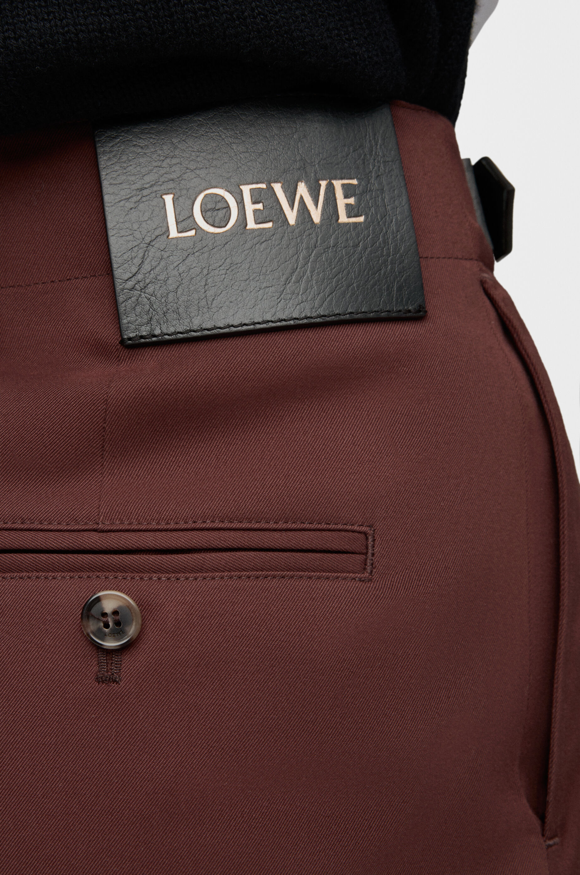 ベルテッド スカート（コットン&シルク） ブラウン - LOEWE Japan