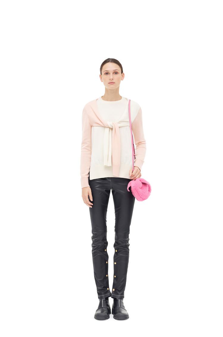 LOEWE SHOULDER SLEEVE SWEATER Pink/Beige