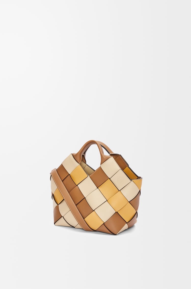 LOEWE WOVEN BASKET SMALL BAG Camel/Oak