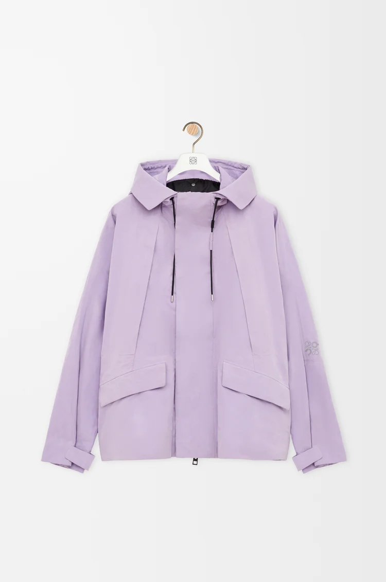 LOEWE Short parka in technical cotton Lilac