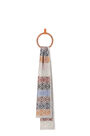LOEWE Bufanda en lana y seda con estampado de anagramas Gris Claro/Multicolor