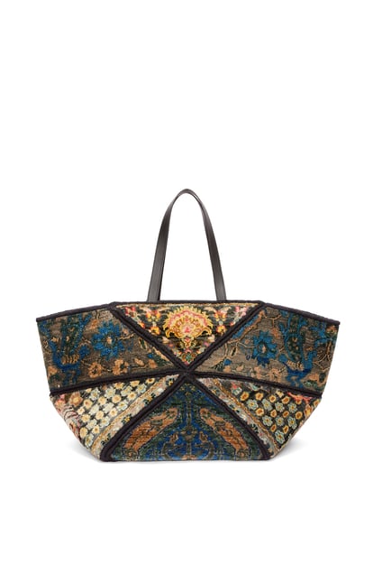 LOEWE Carpet XXL Puzzle Fold Tote in silk and wool Multicolor plp_rd