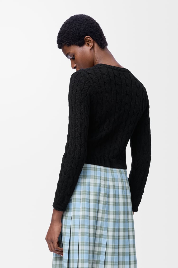 LOEWE Cardigan in cotton 黑色