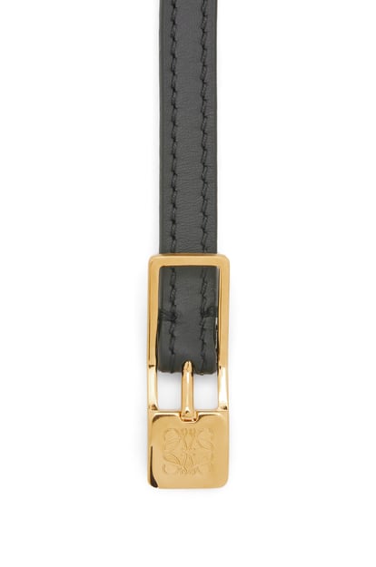LOEWE Amazona padlock belt in smooth calfskin Black/Gold plp_rd