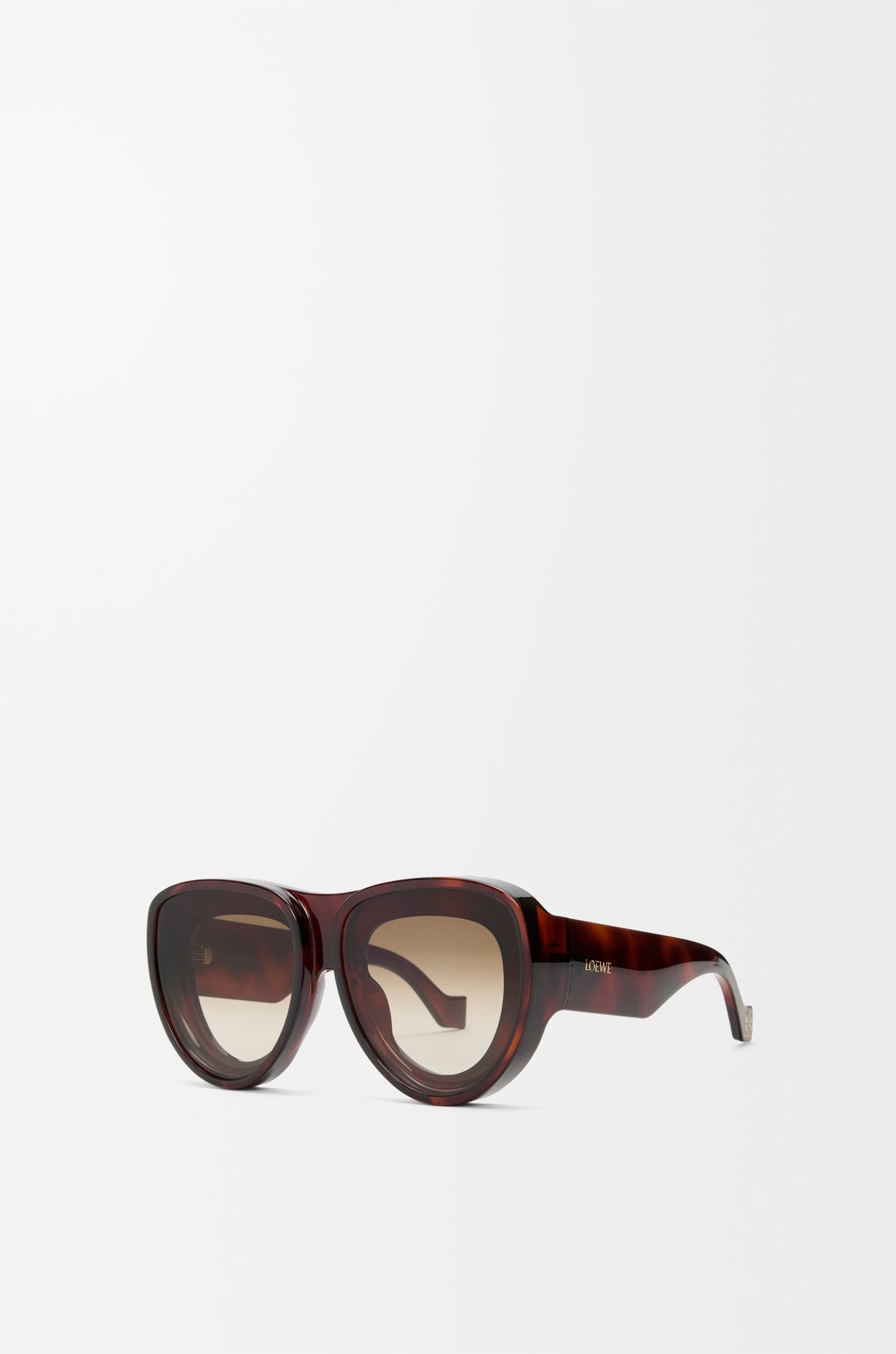 LOEWE Front lenses aviatior sunglasses Havana