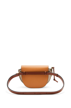 LOEWE Mini Gate Dual bag in soft calfskin Amber/Light Grey/Rust Colour plp_rd