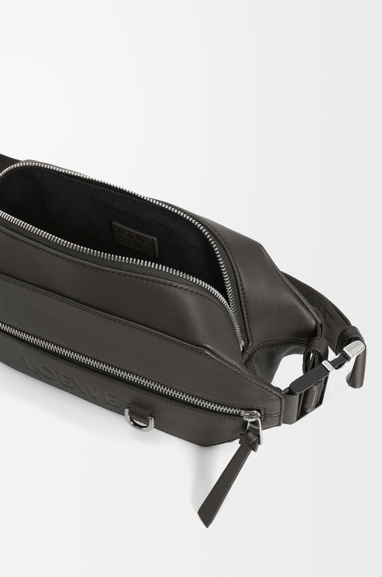 LOEWE Convertible sling in classic calfskin Dark Grey