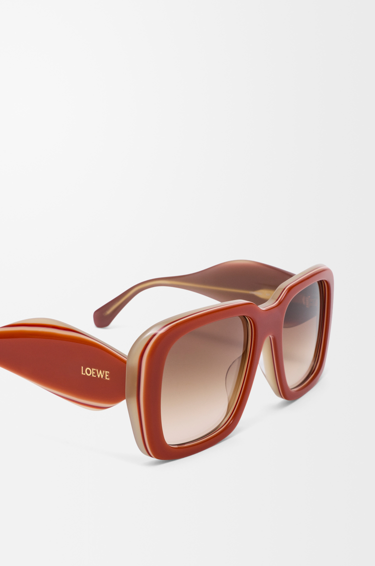 LOEWE Sierra 方形太阳镜 锈红色