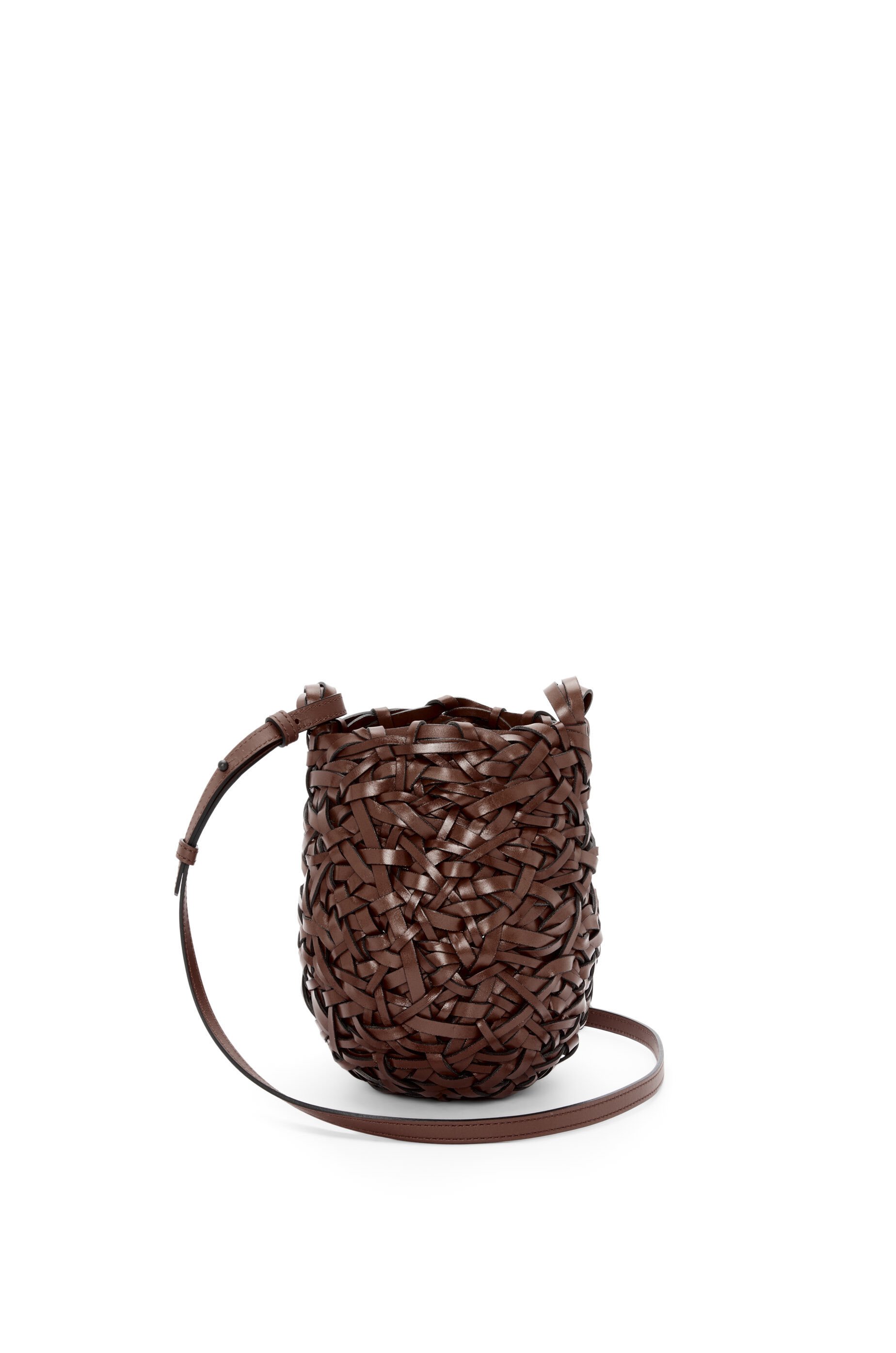 Small Nest basket bag in calfskin Chestnut LOEWE