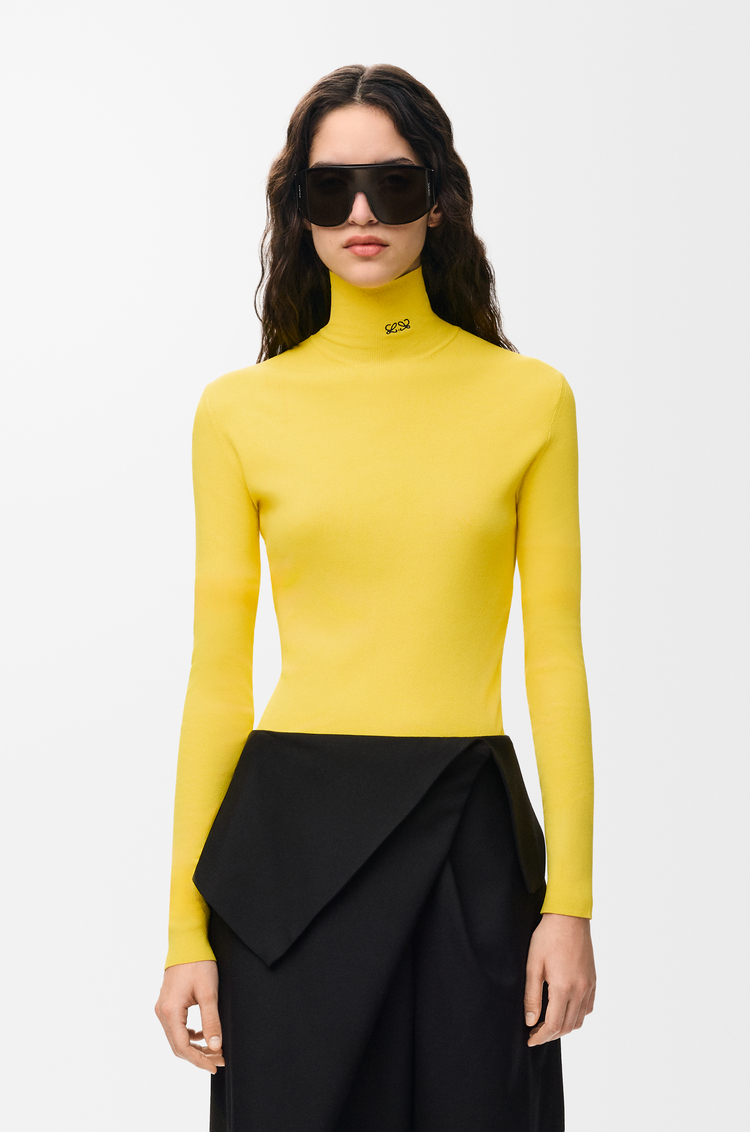 LOEWE Top en mezcla de viscosa Amarillo