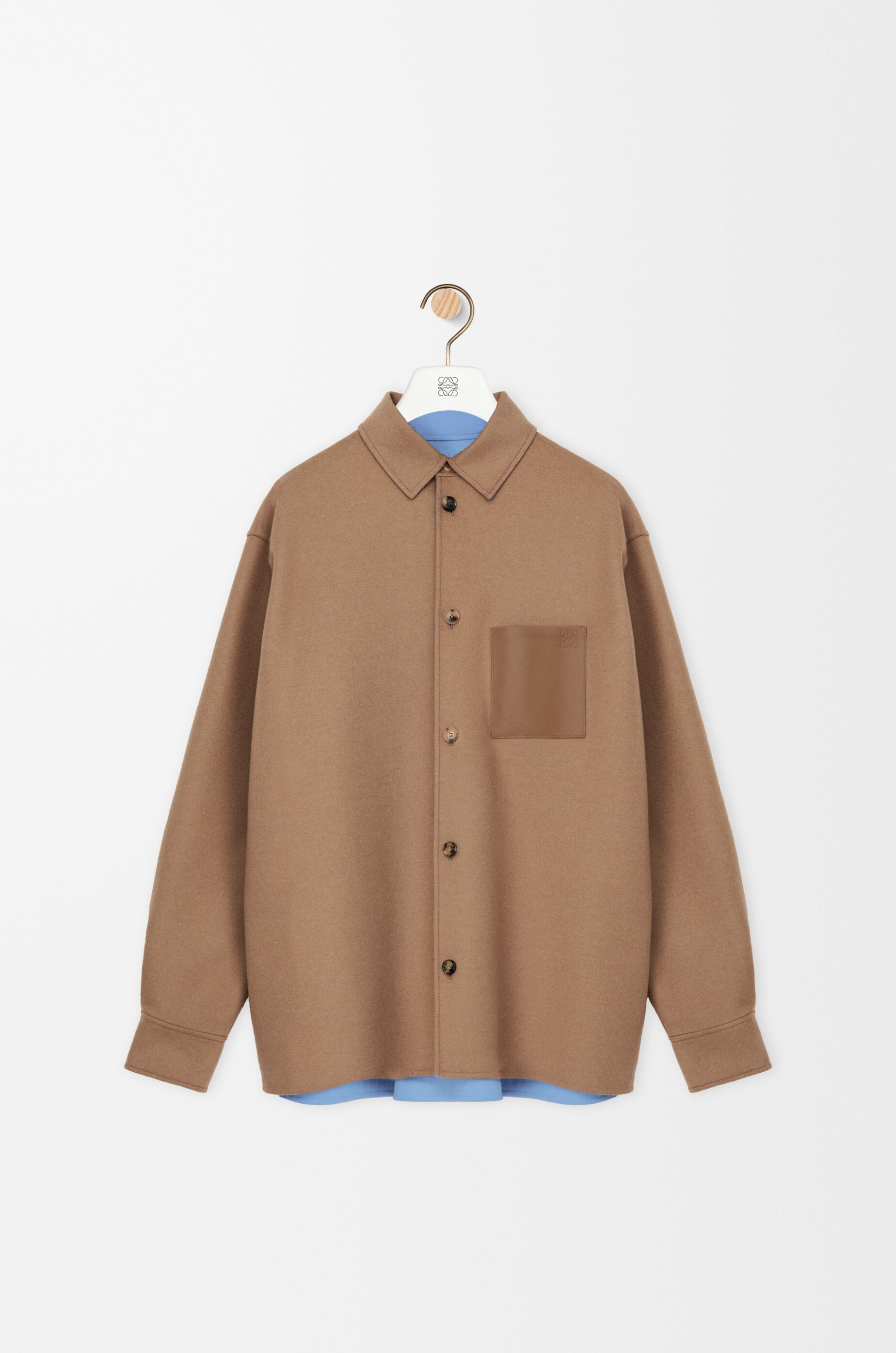 LOEWE ロエベ　春秋活躍アウター スェードシープスキン　シャツ　ジャケット 24SS NEW】LOEWE_man / レザー シャツ ジャケット / Black