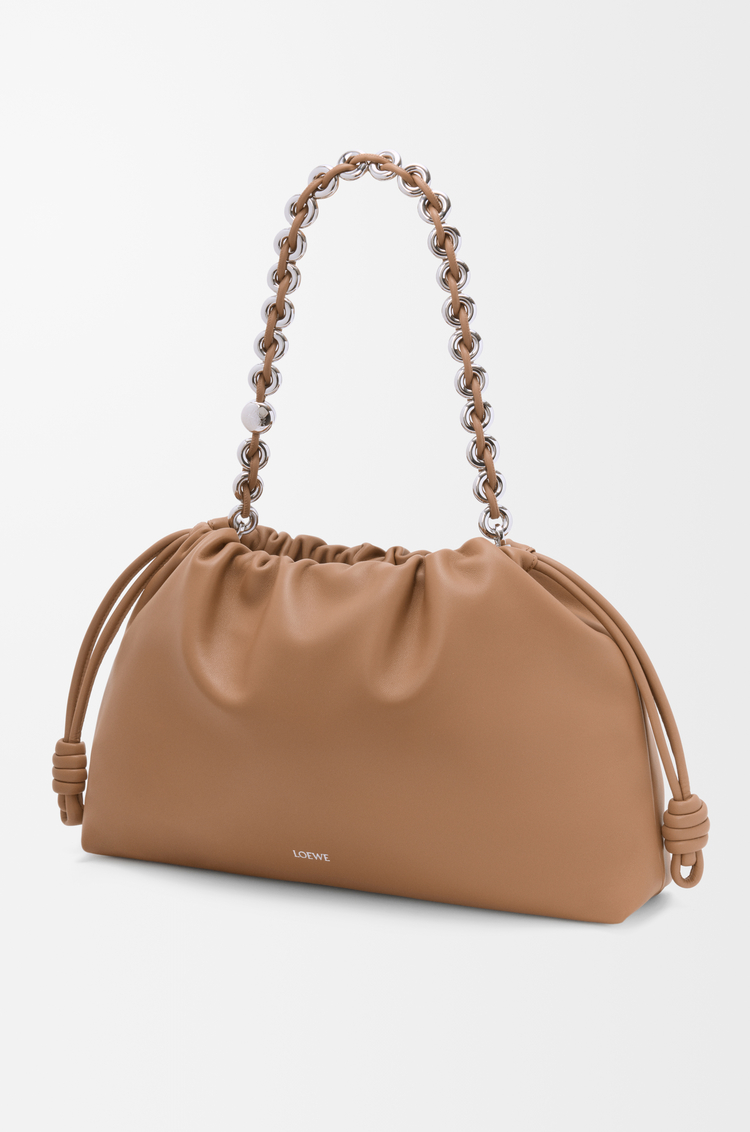 LOEWE Large Flamenco purse in mellow nappa lambskin Mocha