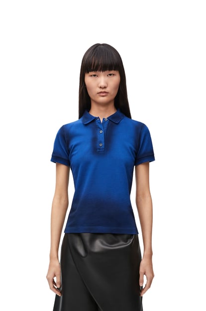 LOEWE Polo in cotone BLU GRECO plp_rd