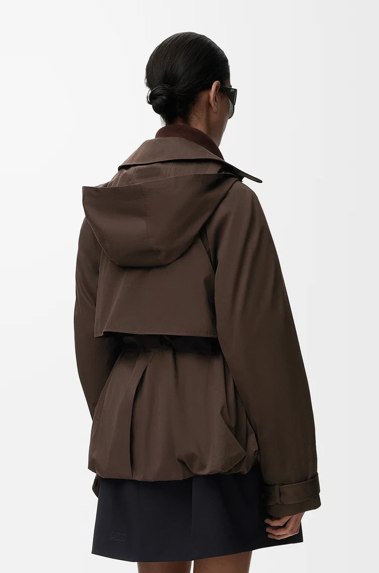 LOEWE Chaqueta en algodón y seda Marrón