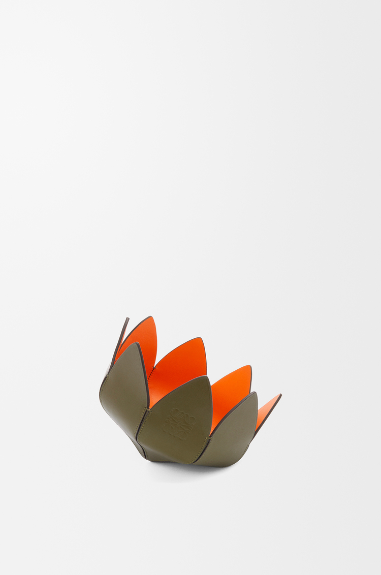 LOEWE Cactus pin tray in soft calfskin Bottle Green