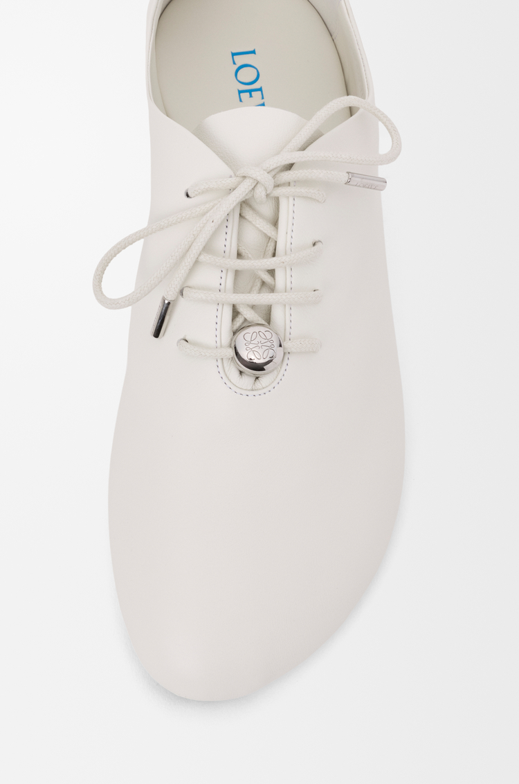 LOEWE Pebble Soft lace-up in nappa calfskin White