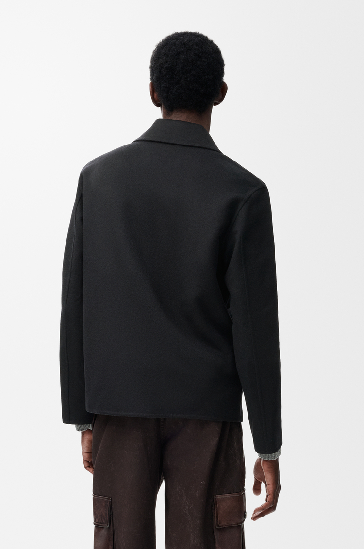 LOEWE Veste utilitaire en laine et cachemire Noir