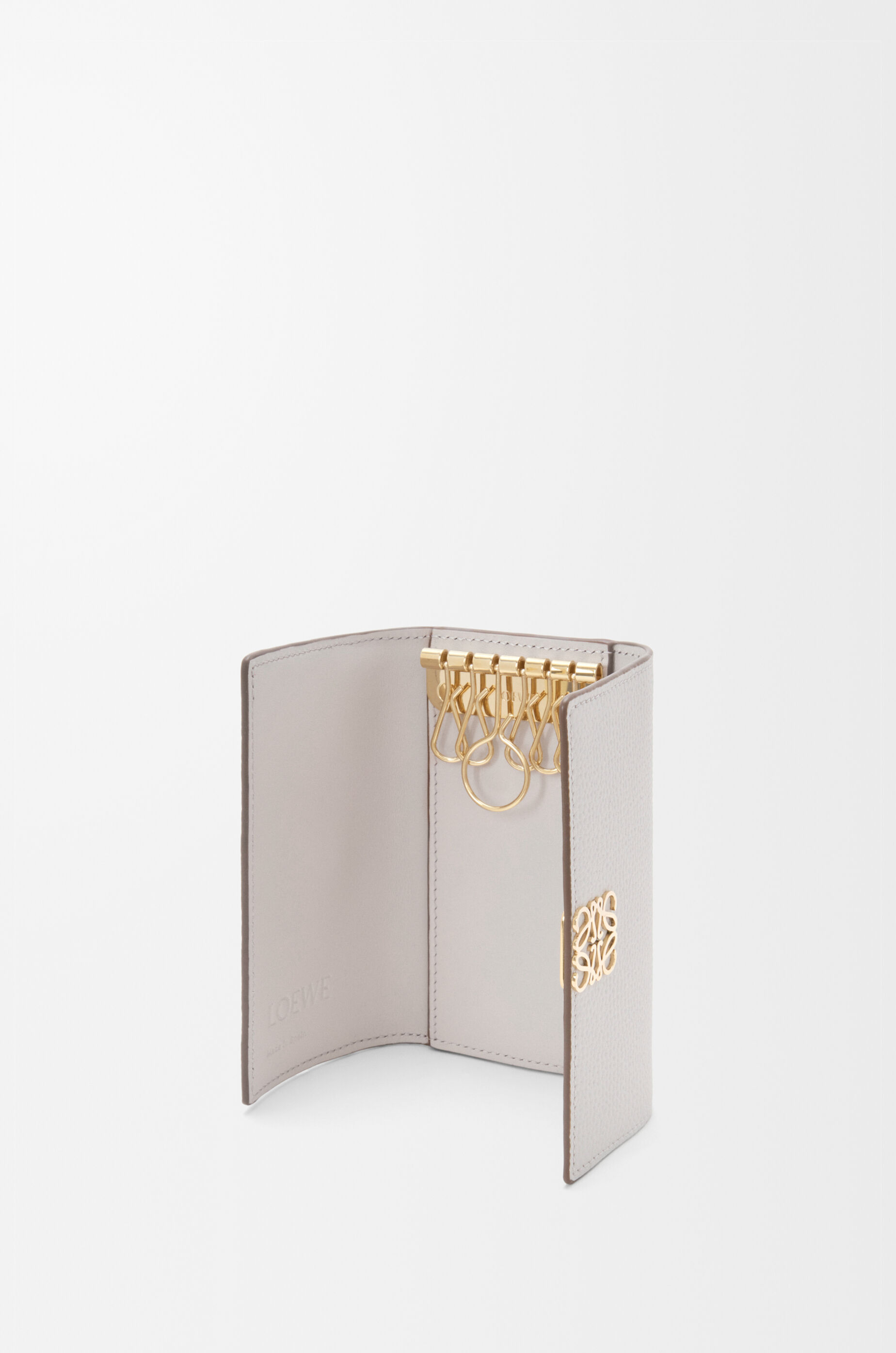 アナグラム キーケース（ペブルグレインカーフ） グレー - LOEWE