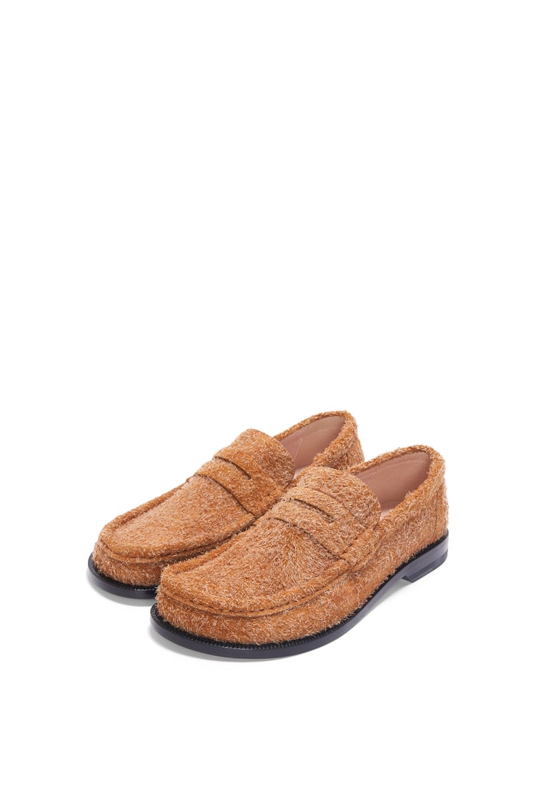 LOEWE Campo loafer in brushed suede Tan