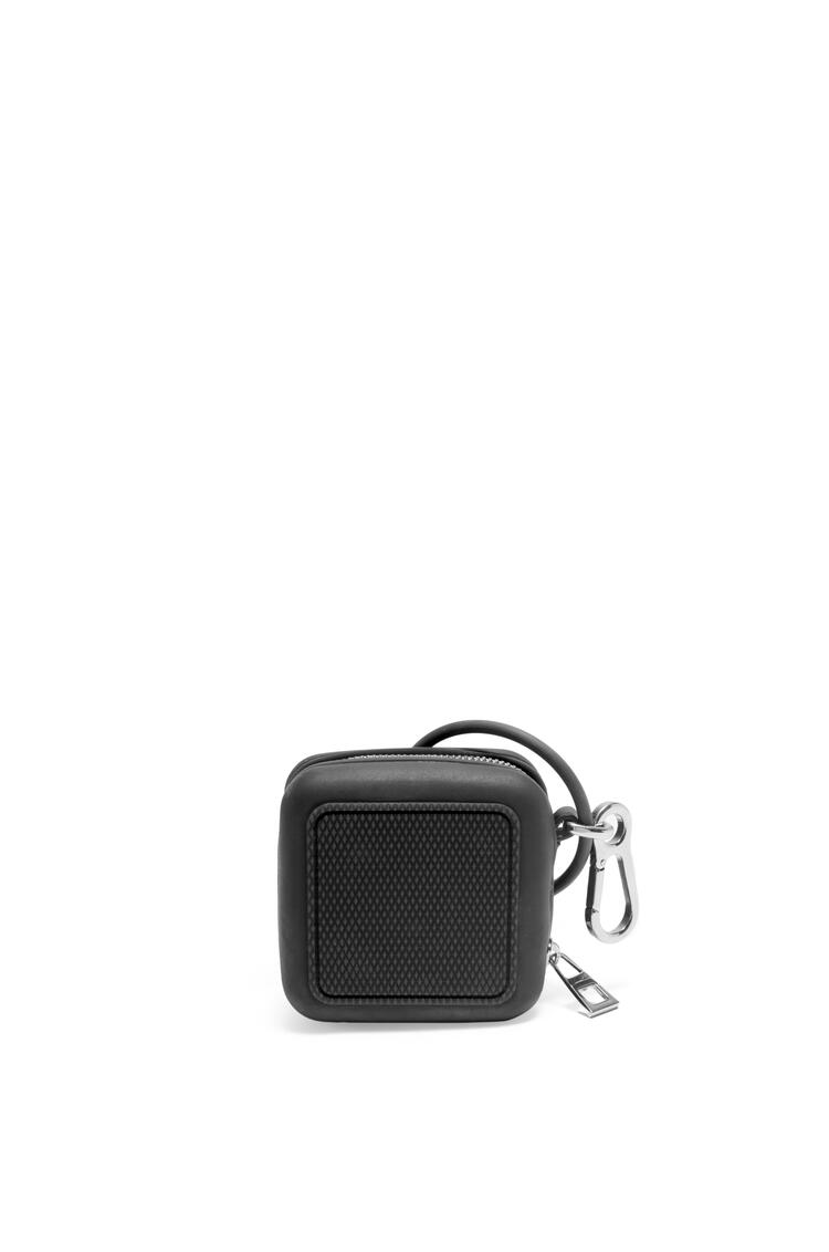 LOEWE Molded coin case in diamond rubber Black