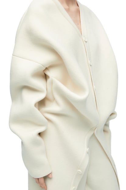LOEWE Draped coat in wool blend Soft White plp_rd