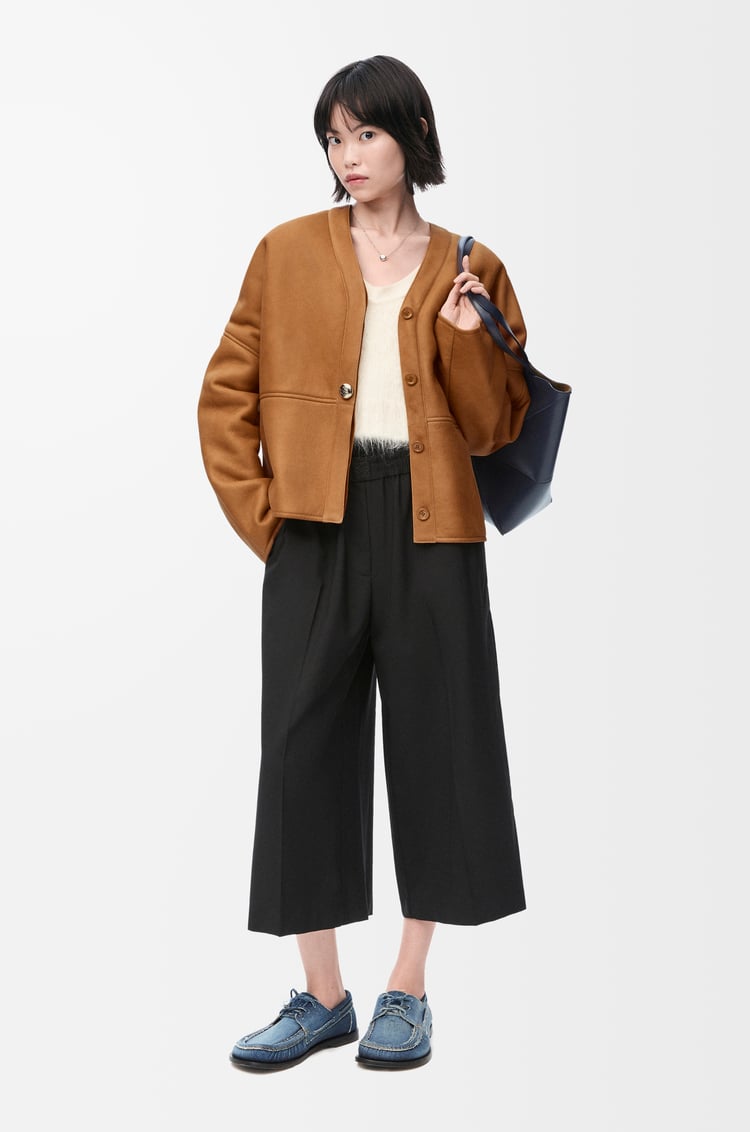 LOEWE Cárdigan en lana de oveja Toffee