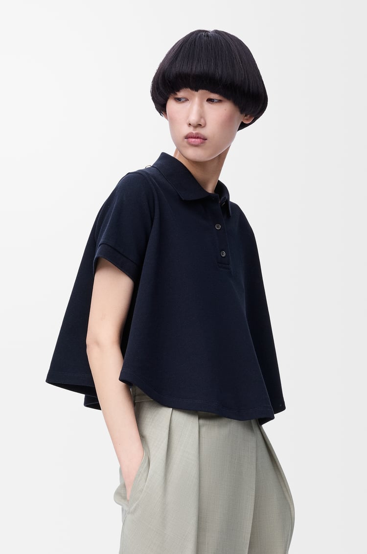 LOEWE 棉质梯形 Polo 衫 深海军蓝