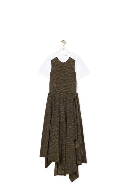 LOEWE Dress in silk and cotton Kakhi Melange plp_rd