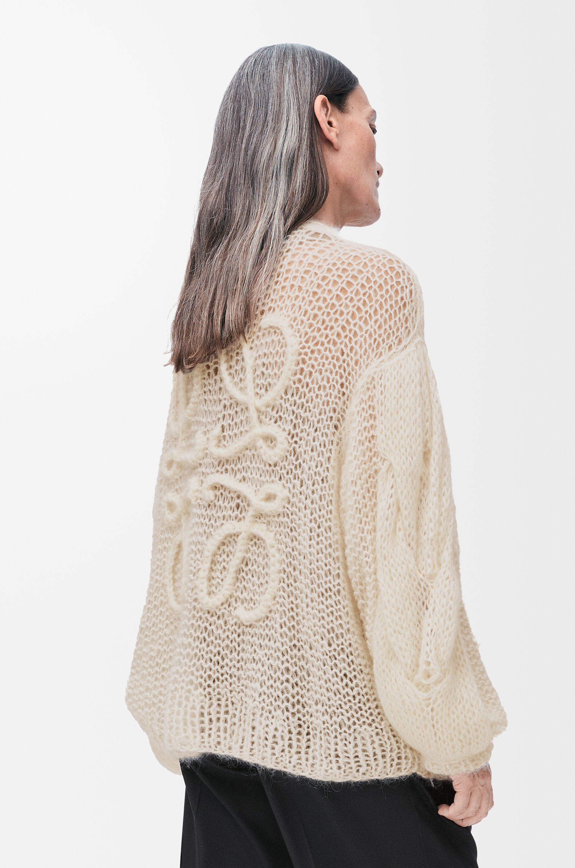 Anagram cardigan in mohair Beige - LOEWE Anagram cardigan in mohair Beige - LOEWE