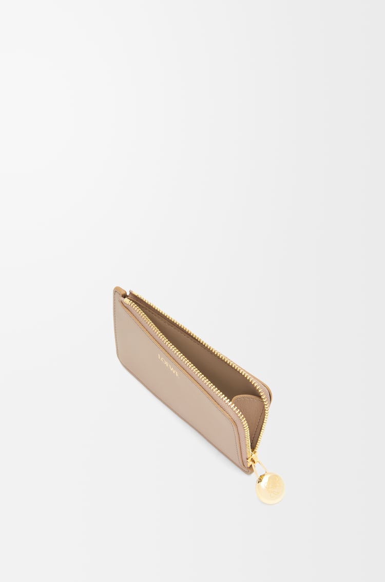 LOEWE Pebble coin cardholder in shiny nappa calfskin Sand
