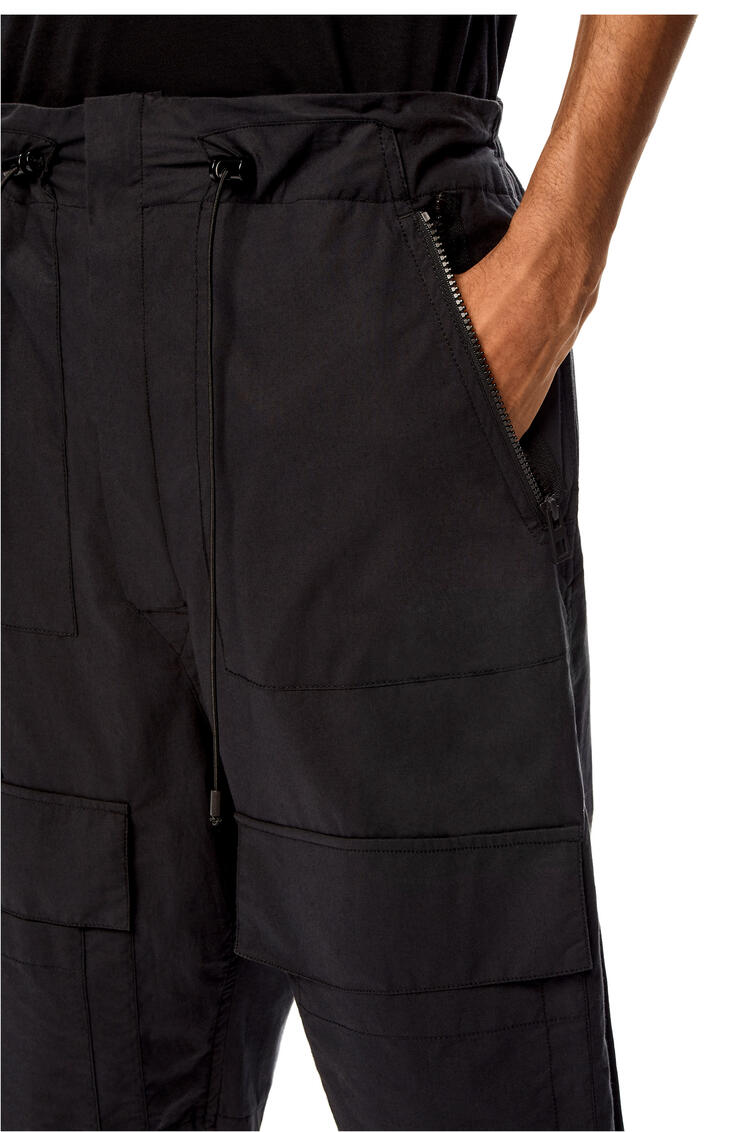LOEWE Utility cargo bermuda shorts in cotton Black pdp_rd