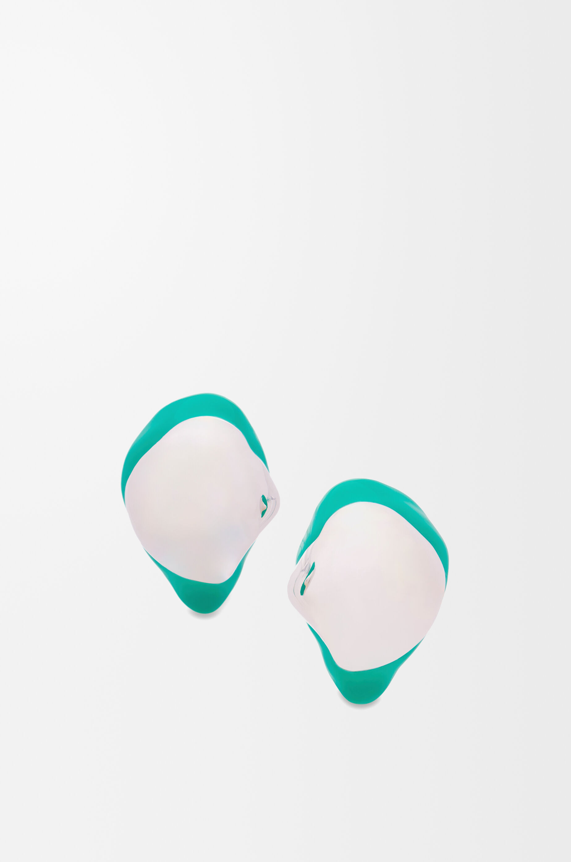 LOEWE☆フォームドリップ ピアス ゴールドxローズ フォームドリップ ピアス（スターリングシルバー＆エナメル