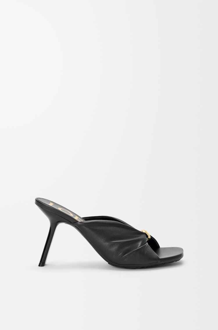 LOEWE Pebble Soft slide in nappa lambskin Black