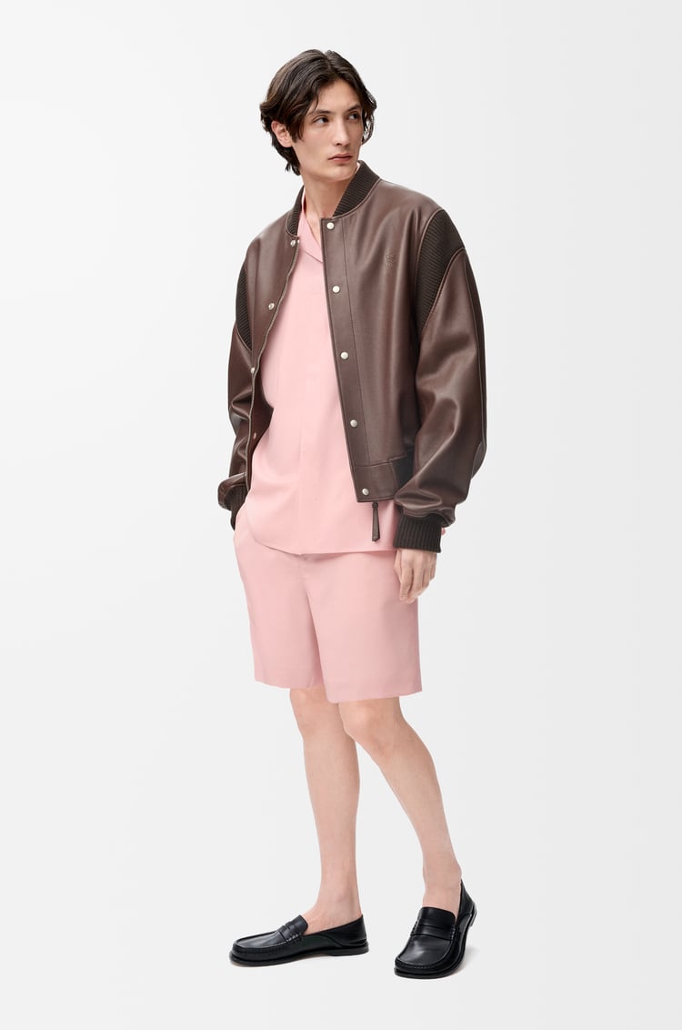 LOEWE 羊毛短裤 珊瑚色