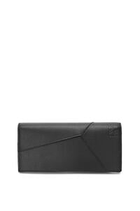 LOEWE Puzzle long horizontal wallet in classic calfskin Black