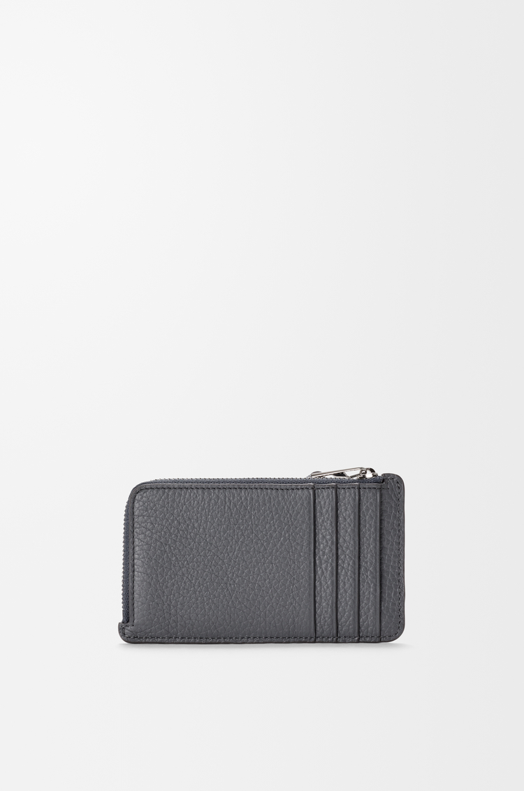 LOEWE Porte-cartes et monnaie Puzzle en cuir de veau grainé souple Bleu Gris