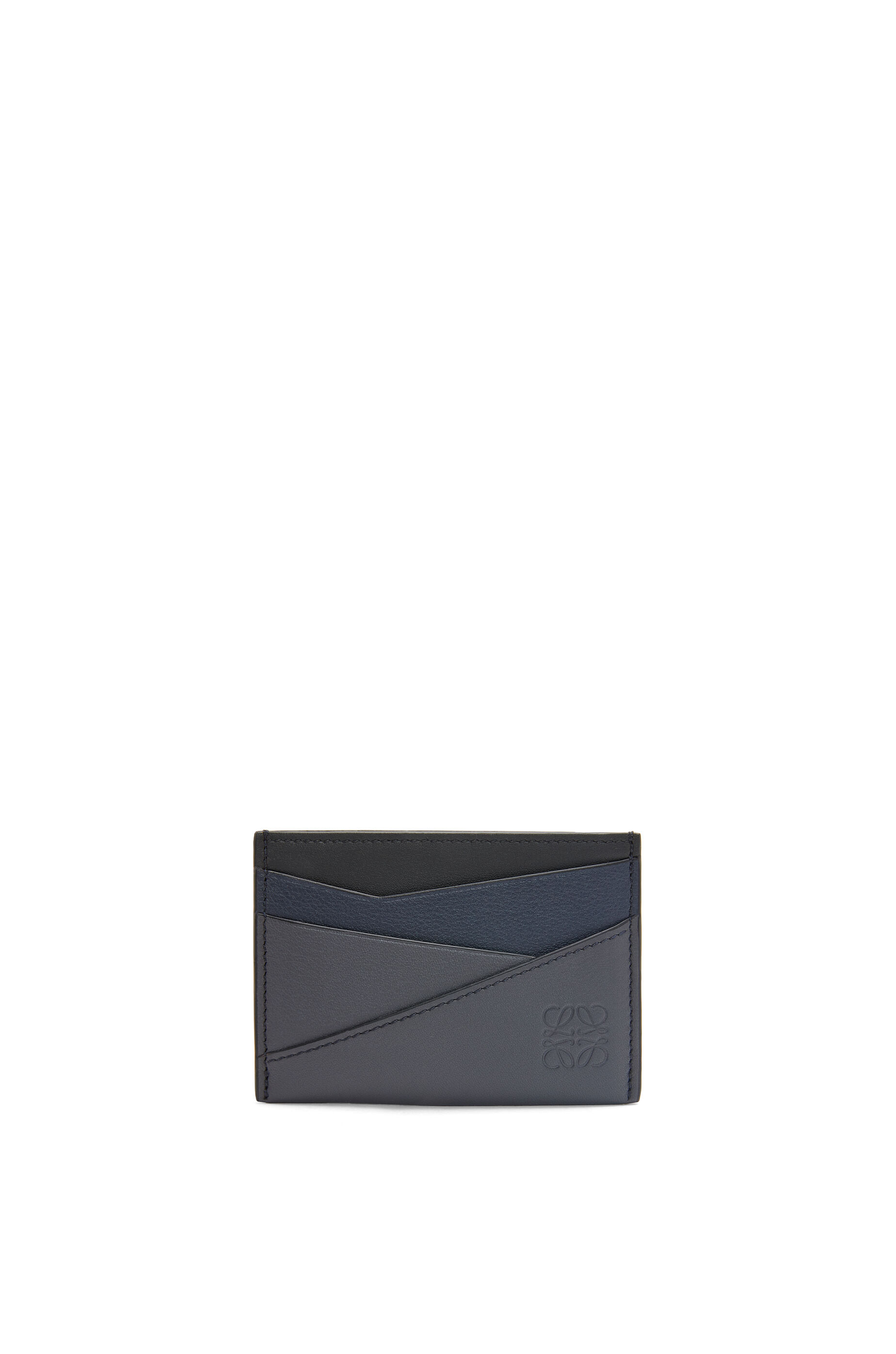 Puzzle plain cardholder in classic calfskin