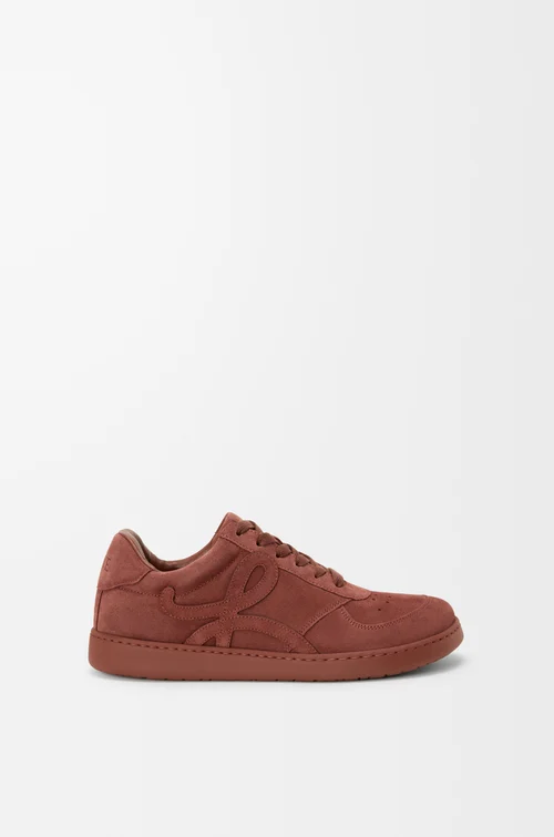 LOEWE Zapatilla Jambo en ante de piel de ternera Rojo Tostado