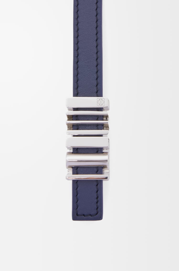 LOEWE LOEWE graphic belt in classic calfskin Abbys Blue/Palladio