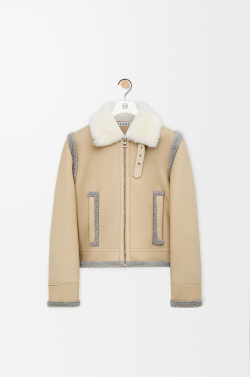 LOEWE Chaqueta en lana de oveja Beige