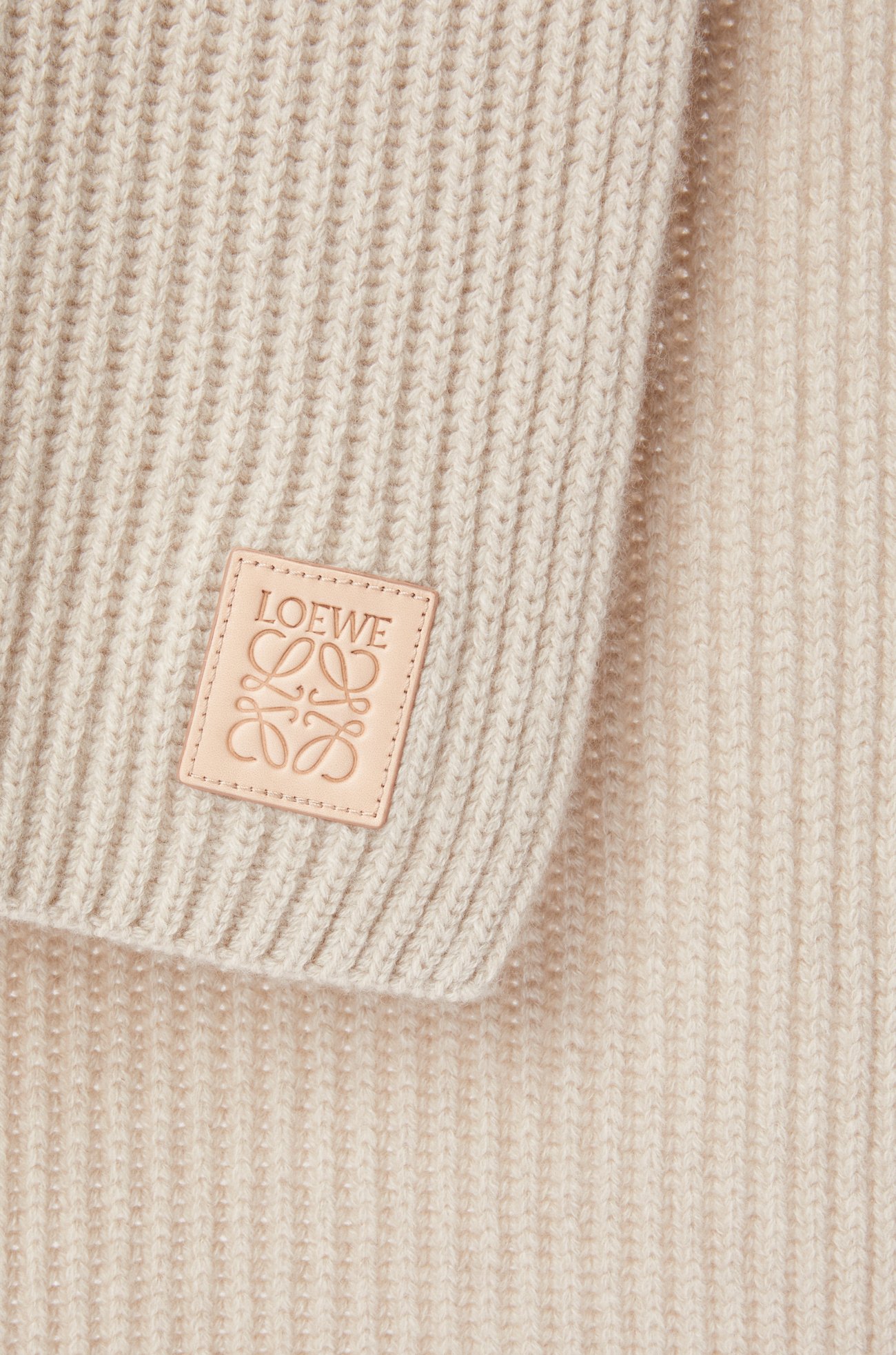 LOEWE Scarf in cashmere Light Beige