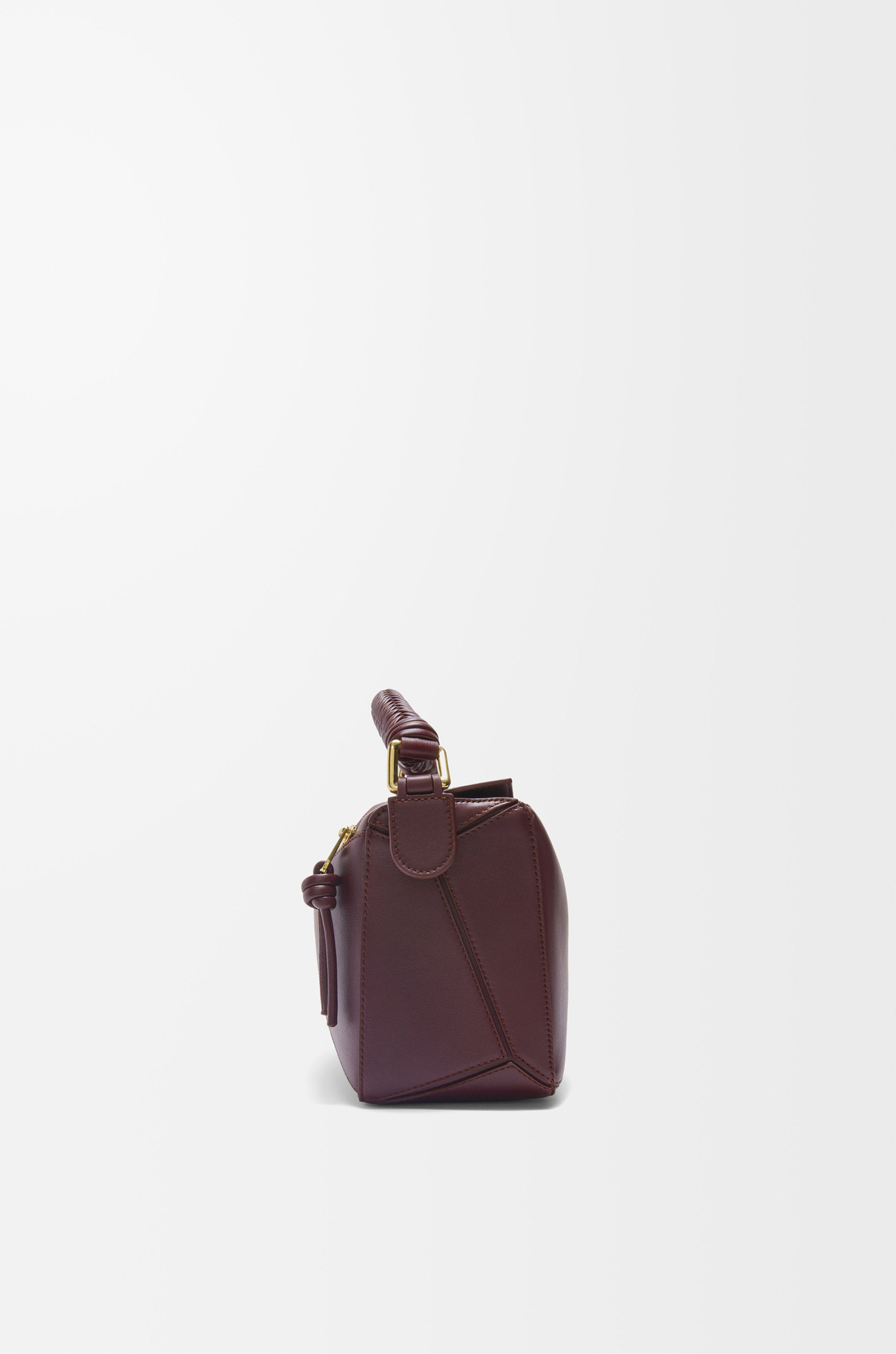 LOEWE Bolso Puzzle pequeño en piel de ternera Burdeos Oscuro