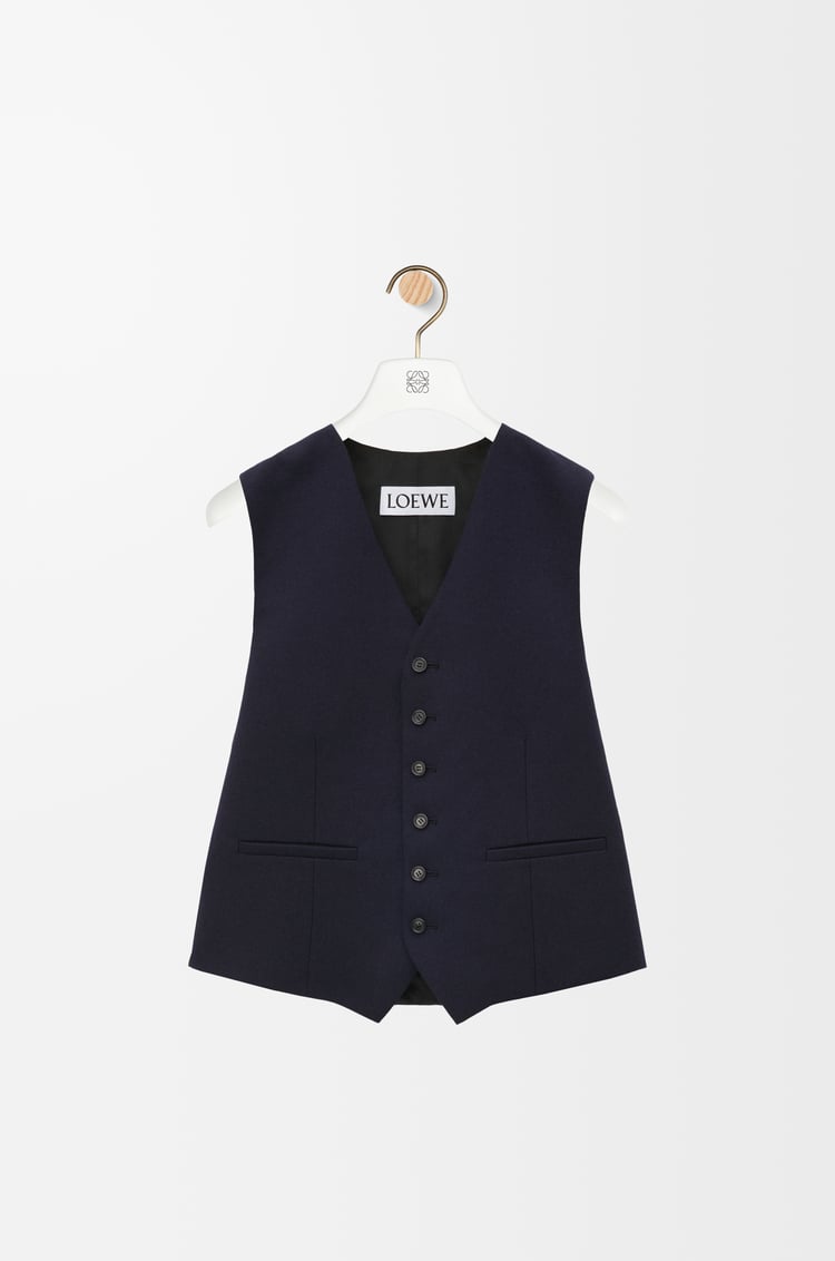 LOEWE Vest in wool Navy Melange